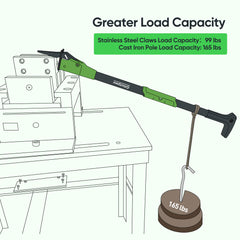 GrootPow® WP5 Weed Remover Tool – Durable Dandelion Puller for Deep Root Removal and Comfortable Weed Pulling